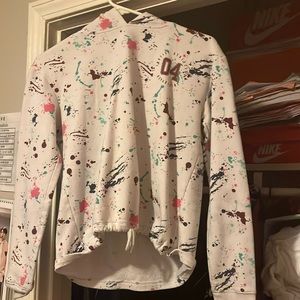 WHITE COLORFUL HOODIE!